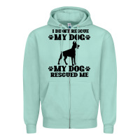 Seafoam rescue dog Zipper Hoodie - Bettercallsaul