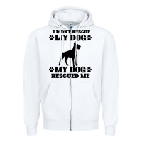 White rescue dog Zipper Hoodie - Bettercallsaul
