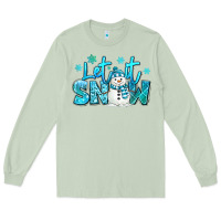 Matcha let it snow winter snowman Long Sleeve Tee - MaliasSmallBusiness