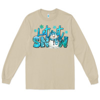 Mushroom let it snow winter snowman Long Sleeve Tee - MaliasSmallBusiness