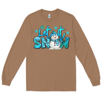 Toasted Coconut let it snow winter snowman Long Sleeve Tee - MaliasSmallBusiness