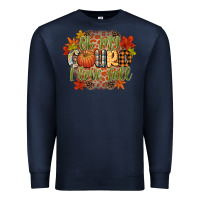 Navy oh my gourd i love fall Premium Sweatshirt - CowGirlArtShop