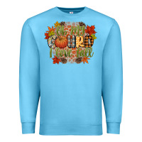 Ocean Blue oh my gourd i love fall Premium Sweatshirt - CowGirlArtShop