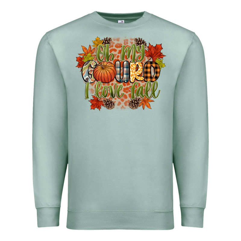 Oh My Gourd I Love Fall Premium Sweatshirt by CowGirlArtShop | Teevron