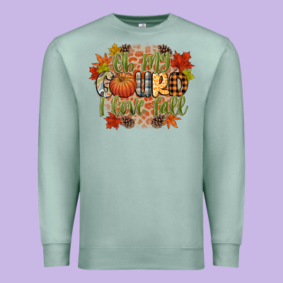 Oh My Gourd I Love Fall Premium Sweatshirt Designed By Cowgirlartshop