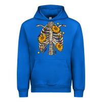 Cobalt mardi gras chest sunflowers skeleton Urban Hoodie - FaDigitalArtStudio