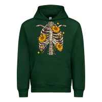 Forest Green mardi gras chest sunflowers skeleton Urban Hoodie - FaDigitalArtStudio