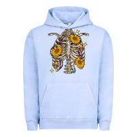 Pigment Grape Ice mardi gras chest sunflowers skeleton Urban Hoodie - FaDigitalArtStudio