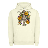 Pigment Pistachio mardi gras chest sunflowers skeleton Urban Hoodie - FaDigitalArtStudio