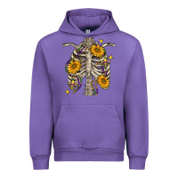Tulip mardi gras chest sunflowers skeleton Urban Hoodie - FaDigitalArtStudio