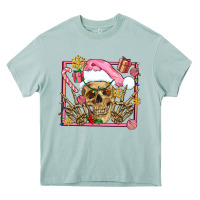 Arona pink christmas skeleton Heavy Core Tee - AdoDesignShop