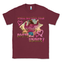Burgundy whose bed have youre boots been under Classic Tee - NancyCooperArtShop
