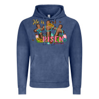 Vintage Denim he is risen Vintage Hoodie - MaliasSmallBusiness