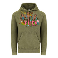 Vintage Olive he is risen Vintage Hoodie - MaliasSmallBusiness
