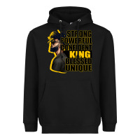 Black strong powerful confident king blessed unique Heavyweight Hoodie - CowGirlArtShop