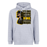 Heather Grey strong powerful confident king blessed unique Heavyweight Hoodie - CowGirlArtShop