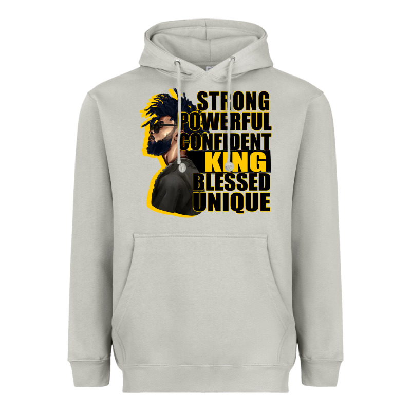 Strong Powerful Confident King Blessed Unique Heavyweight Hoodie by CowGirlArtShop | Teevron