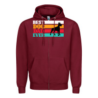 Burgundy Best Dog Dad Ever Zipper Hoodie - Bettercallsaul