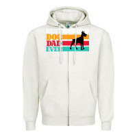 Oatmeal Heather Best Dog Dad Ever Zipper Hoodie - Bettercallsaul