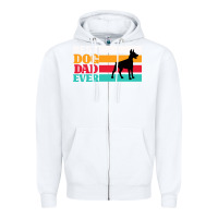 White Best Dog Dad Ever Zipper Hoodie - Bettercallsaul
