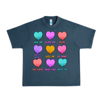Midnight Navy valentine's day candy hearts Urban Heavy Tee - MaliasSmallBusiness