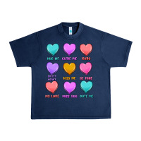 Navy valentine's day candy hearts Urban Heavy Tee - MaliasSmallBusiness