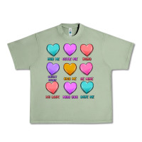 Oil Green valentine's day candy hearts Urban Heavy Tee - MaliasSmallBusiness