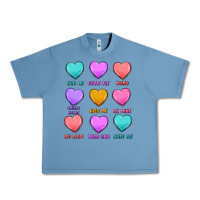 Pebble Blue valentine's day candy hearts Urban Heavy Tee - MaliasSmallBusiness