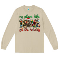 Mushroom no place like for the holiday Long Sleeve Tee - MaliasSmallBusiness