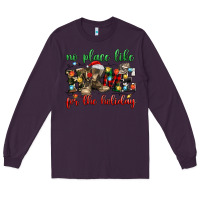 Plum no place like for the holiday Long Sleeve Tee - MaliasSmallBusiness