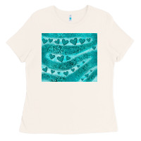 Bone turquoise glitter heart Ladies Tee - JahusDesignShop