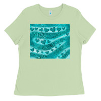 Matcha turquoise glitter heart Ladies Tee - JahusDesignShop