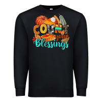Black count your blessings Premium Sweatshirt - CowGirlArtShop