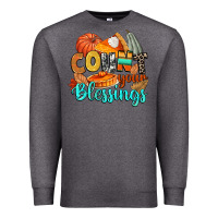 Charcoal Heather count your blessings Premium Sweatshirt - CowGirlArtShop