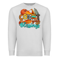 Dove Grey count your blessings Premium Sweatshirt - CowGirlArtShop