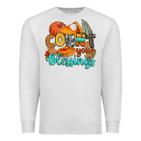 Oatmeal Heather count your blessings Premium Sweatshirt - CowGirlArtShop