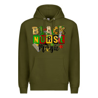 Army Green black nurse magic juneteenth Premium Hoodie - CowGirlArtShop