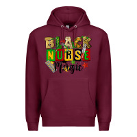Burgundy black nurse magic juneteenth Premium Hoodie - CowGirlArtShop