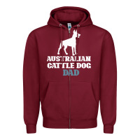 Burgundy Australian Cattle Dog Zipper Hoodie - Bettercallsaul