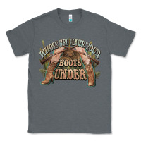 Charcoal Heather whose bed have your boots under cowboy western Classic Tee - NancyCooperArtShop