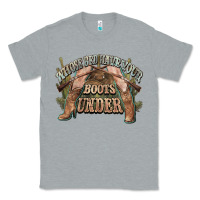 Heather Grey whose bed have your boots under cowboy western Classic Tee - NancyCooperArtShop