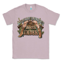 Lilac whose bed have your boots under cowboy western Classic Tee - NancyCooperArtShop