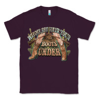 Plum whose bed have your boots under cowboy western Classic Tee - NancyCooperArtShop