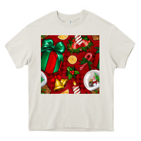 Cream christmas snow globe seamless pattern Heavy Core Tee - BundleAndBundleShop