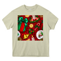 Mossy christmas snow globe seamless pattern Heavy Core Tee - BundleAndBundleShop