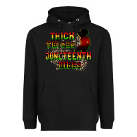 Black thick thighs juneteenth vibes cowgirl Heavyweight Hoodie - CowGirlArtShop