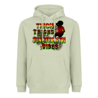 Matcha thick thighs juneteenth vibes cowgirl Heavyweight Hoodie - CowGirlArtShop