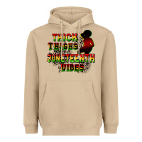 Mushroom thick thighs juneteenth vibes cowgirl Heavyweight Hoodie - CowGirlArtShop