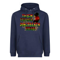 Navy thick thighs juneteenth vibes cowgirl Heavyweight Hoodie - CowGirlArtShop