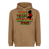 Toasted Coconut thick thighs juneteenth vibes cowgirl Heavyweight Hoodie - CowGirlArtShop